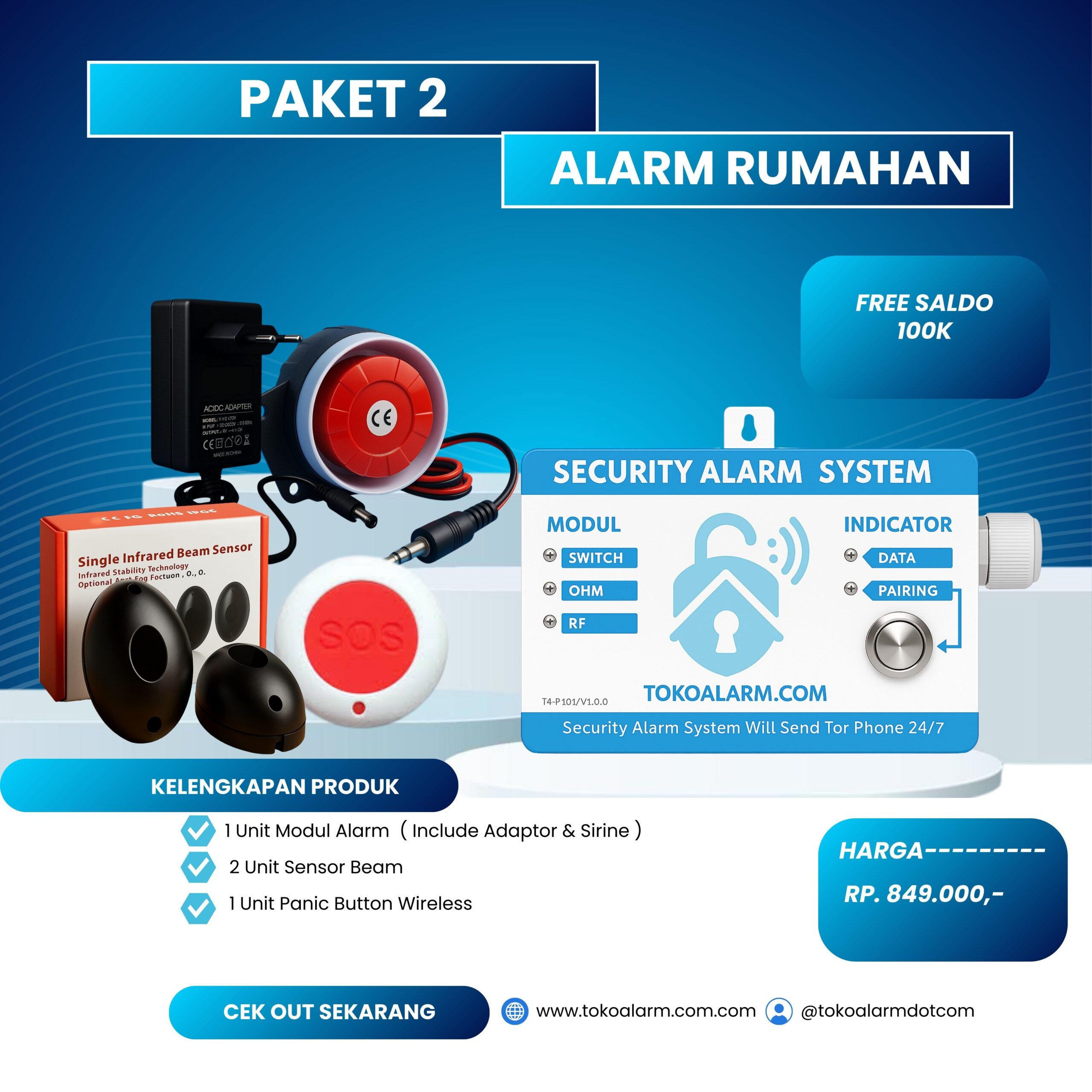 PAKET STANDAR 2 ( ALARM RUMAHAN )