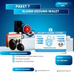 PAKET 7 DENGAN SENSOR BEAM KHUSUS ( ALARM GEDUNG WALET )