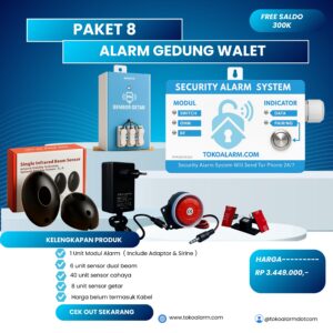 PAKET 8 KOMPLIT ( ALARM GEDUNG WALET )